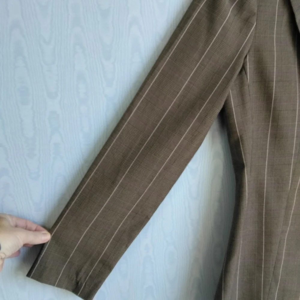 Vtg Y2K XS My Michelle Plaid Blazer Single-Breasted Coquette Preppy Office Siren